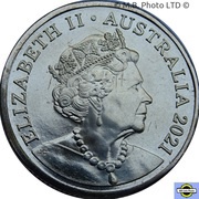 1 Dollar - Elizabeth II 6th Portrait - The Great Aussie Coin Hunt 2 - Letter R, Australia, 2021 obverse image