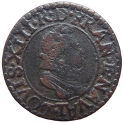 Double Tournois - Louis XIII Nantes mint; 2nd type obverse image
