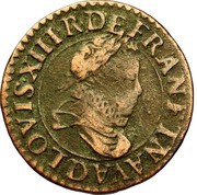 Double Tournois - Louis XIII Lyon mint; 2nd type obverse image