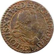 Double Tournois - Louis XIII Nantes mint; 3rd type obverse image