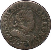 Double Tournois - Louis XIII Amiens mint; 1st type obverse image