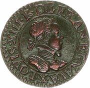 Double Tournois - Louis XIII Amiens mint; 2nd type obverse image
