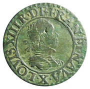 Double Tournois - Louis XIII Amiens mint; 3rd type obverse image