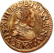 Double Tournois - Louis XIII Bordeaux mint; 4th type obverse image