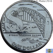 1 Dollar - Elizabeth II 6th Portrait - The Great Aussie Coin Hunt 2 - Letter S, Australia, 2021 reverse image
