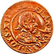 Double Tournois - Louis XIII Villeneuve mint; 1st type obverse image
