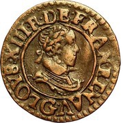 Double Tournois - Louis XIII Poitiers mint; 2nd type obverse image