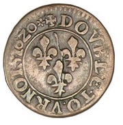 Double Tournois - Louis XIII Villeneuve; 3rd type, France, 1620-1622 reverse image