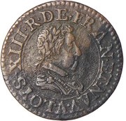 Double Tournois - Louis XIII Paris mint; 2nd type obverse image