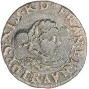 Double Tournois - Louis XIII Villeneuve mint; 4th type obverse image
