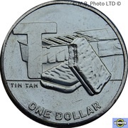 1 Dollar - Elizabeth II 6th Portrait - The Great Aussie Coin Hunt 2 - Letter T, Australia, 2021 reverse image