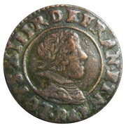 Double Tournois - Louis XIII Villeneuve mint; 8th type obverse image