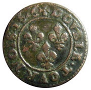 Double Tournois - Louis XIII Villeneuve mint; 8th type, France, 1626-1627 reverse image