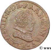 Double Tournois - Louis XIII Bordeaux mint; 7th type obverse image