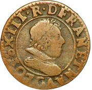 Double Tournois - Louis XIII Poitiers mint; 3rd type obverse image