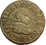 Double Tournois - Louis XIII Paris mint; 4th type obverse image