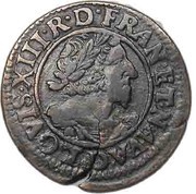 Double Tournois - Louis XIII Lyon mint; 7th type obverse image