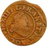 Double Tournois - Louis XIII Lyon mint; 9th type obverse image