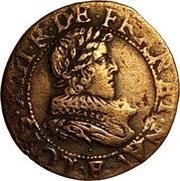 Double Tournois - Louis XIII Tours mint; 1st type obverse image