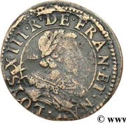 Double Tournois - Louis XIII Stenay mint; 3rd type obverse image