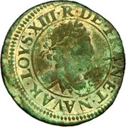 Double Tournois - Louis XIII Stenay mint; 7th type obverse image