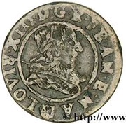 Double Tournois - Louis XIII Navarre/Saint-Palais mint; 1st type obverse image
