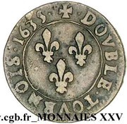 Double Tournois - Louis XIII Navarre/Saint-Palais mint; 1st type reverse image