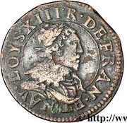 Double Tournois - Louis XIII Stenay mint; 9th type obverse image