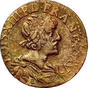 Double Tournois - Louis XIII Tours mint; 7th type obverse image