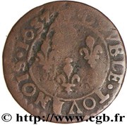 Double Tournois - Louis XIII Bordeaux mint; 8th type, France, 1637-1638 reverse image