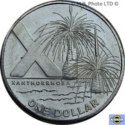 1 Dollar - Elizabeth II 6th Portrait - The Great Aussie Coin Hunt 2 - Letter X, Australia, 2021 reverse image