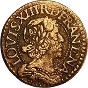 Double Tournois - Louis XIII Tours mint; 12th type obverse image