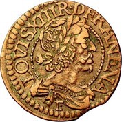 Double Tournois - Louis XIII Tours mint; 13th type obverse image