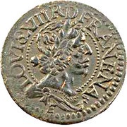 Double Tournois - Louis XIII Tours mint; 14th type obverse image