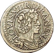 Double Tournois - Louis XIII Tours mint; 15th type obverse image