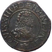 Double Tournois - Louis XIII Tours mint; 16th type obverse image