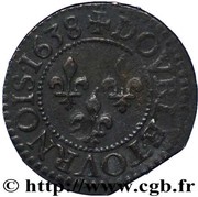 Double Tournois - Louis XIII Tours mint; 16th type, France, 1638 reverse image