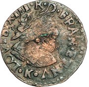 Double Tournois - Louis XIII Bordeaux mint; 13th type obverse image