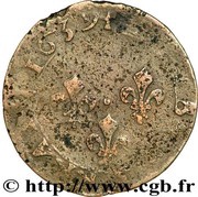 Double Tournois - Louis XIII Stenay mint; 12th type, France, 1638-1639 reverse image