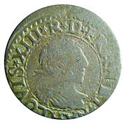 Double Tournois - Louis XIII La Rochelle mint; 14th type obverse image