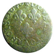 Double Tournois - Louis XIII La Rochelle mint; 14th type, France, 1638-1640 reverse image