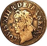 Double Tournois - Louis XIII French text obverse image
