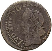 Double Tournois - Louis XIII Stenay mint; 14th type obverse image