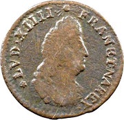 2 Deniers - Louis XIV Strasbourg obverse image