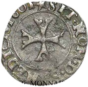 Liard with crowned H - Henry IV Type 4; Chambéry mint, France, 1600-1601 reverse image