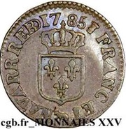 1 Liard - Louis XVI, France, 1785-1786 reverse image