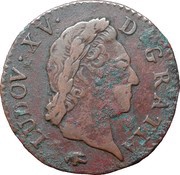 ½ Sol - Louis XV 3rd portrait obverse image