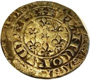 Gros blanc 7 fleurs de lis - Jean II le Bon, France, 1360 reverse image