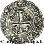Blanc "Guénar" - Charles VI, France, 1385-1417 reverse image
