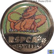 1 Dollar - Elizabeth II 6th Portrait - 150 Years of the RSPCA - Lizard, Australia, 2021 reverse image